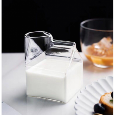 Set of Two: Mini Glass Milk Jug