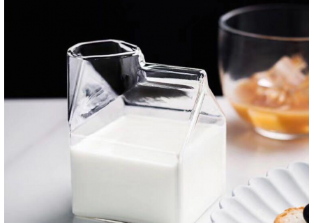 Set of Two: Mini Glass Milk Jug