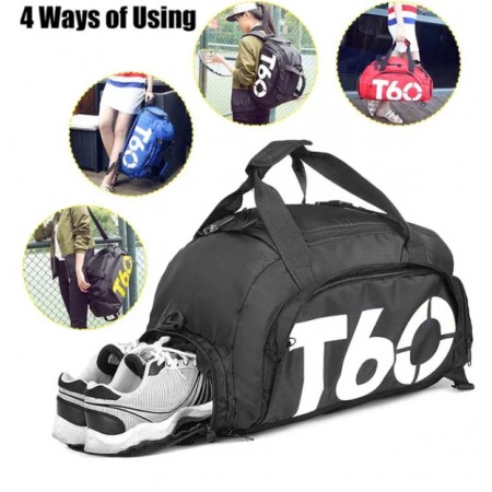 Fashion T60 Travel Duffel Gym Backpack Dark Blue - ETCT
