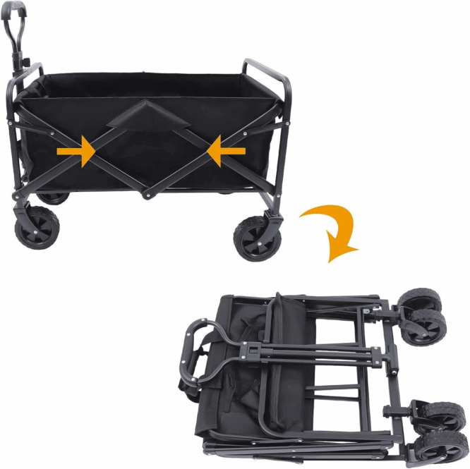 Foldable Utility Cart Multi-use Storage Trolley
