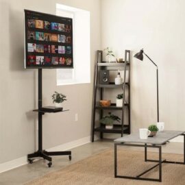 Mobile TV Trolley Stand with Wheels