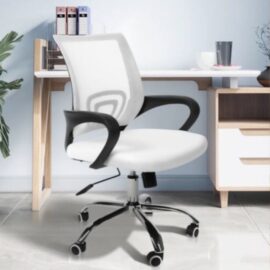 White Focus Office Desk Chair