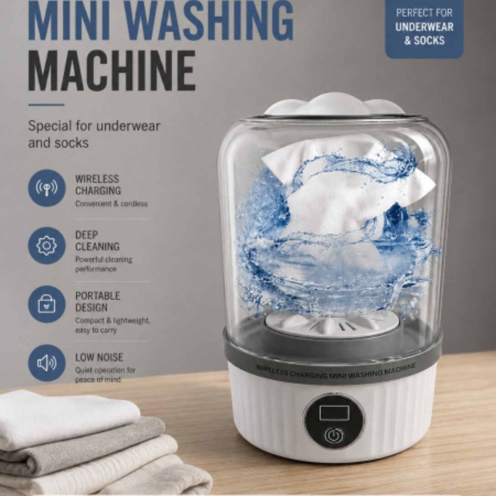 Wireless Charging Mini Washing Machine